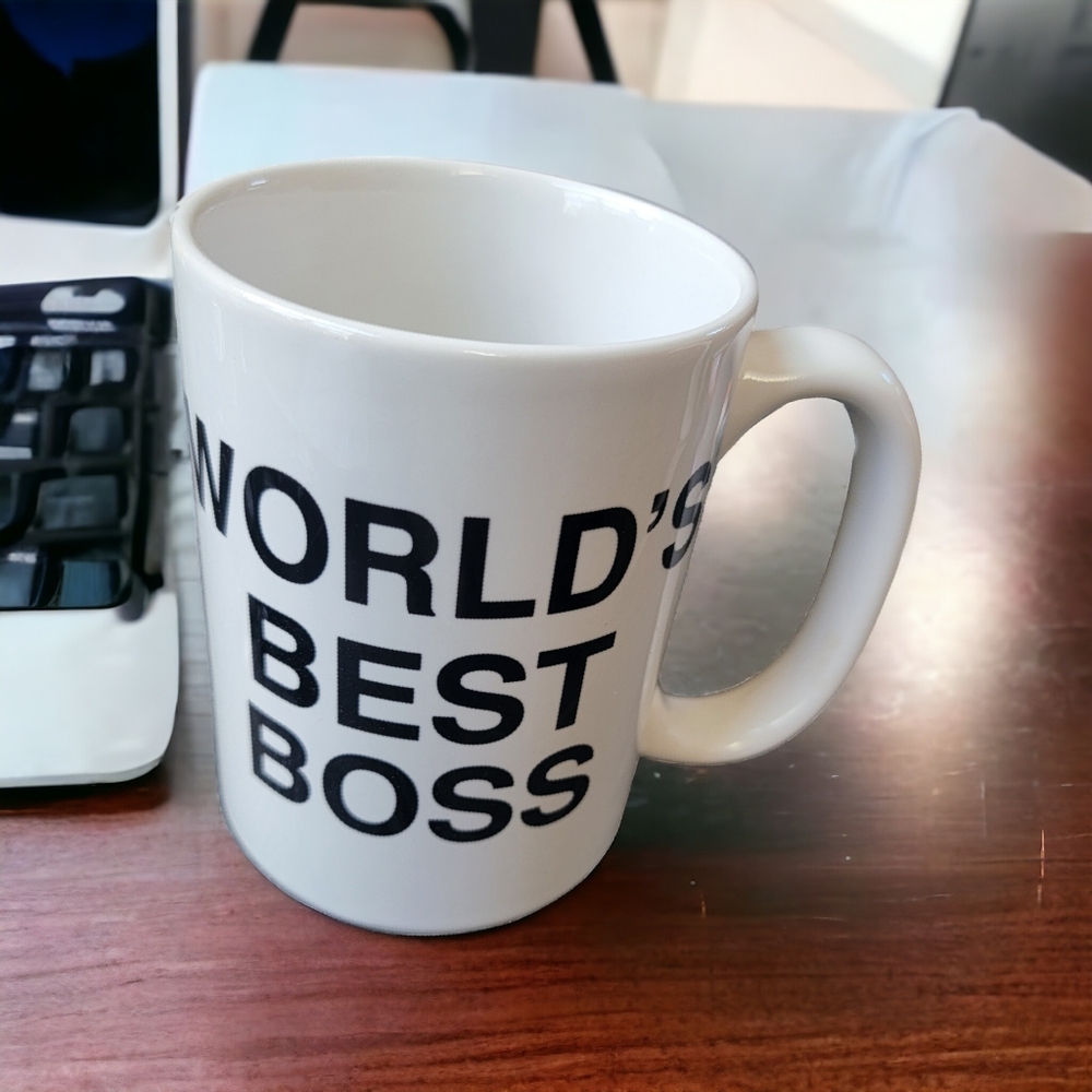 The Office World's Best Boss Dunder Mifflin Coffee Cup